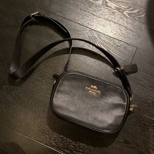 Coach Black Pebbled Leather Shoulder Bag